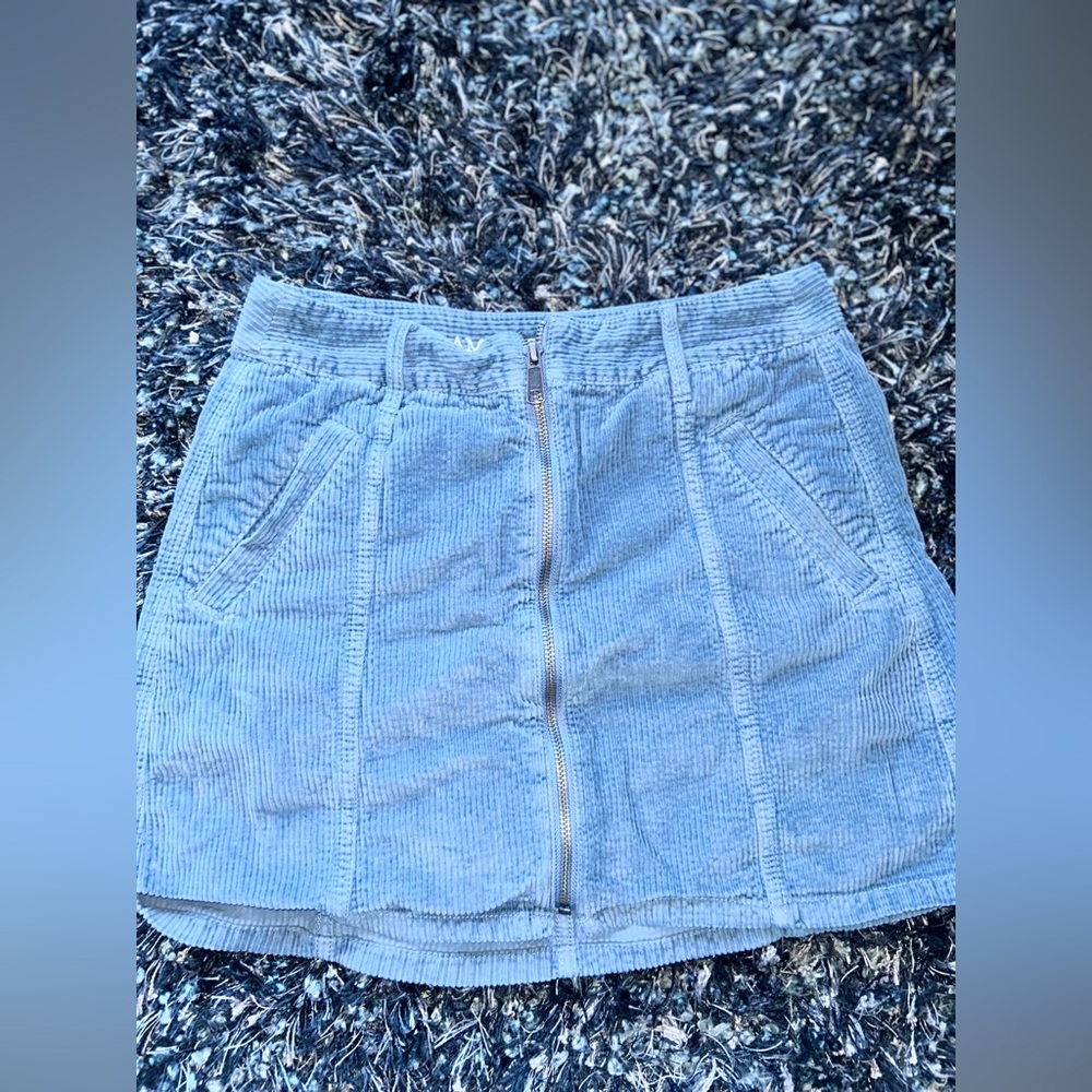 American Eagle corduroy zip up skirt